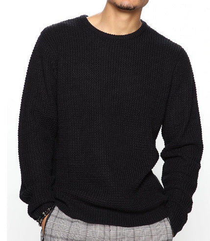 Men's Structured Sweater with Round Neck Lisslune