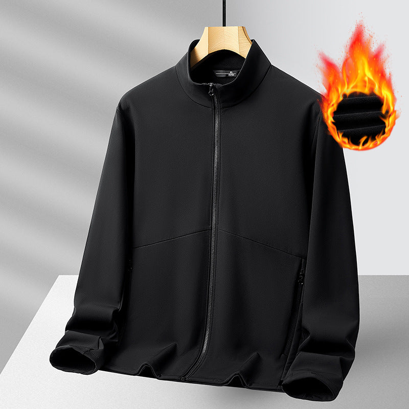 Men's Breathable Outdoor Jacket with High Collar and Practical Pockets Lisslune