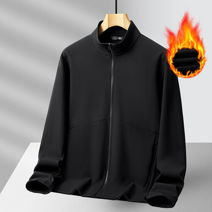 Men's Breathable Outdoor Jacket with High Collar and Practical Pockets Lisslune
