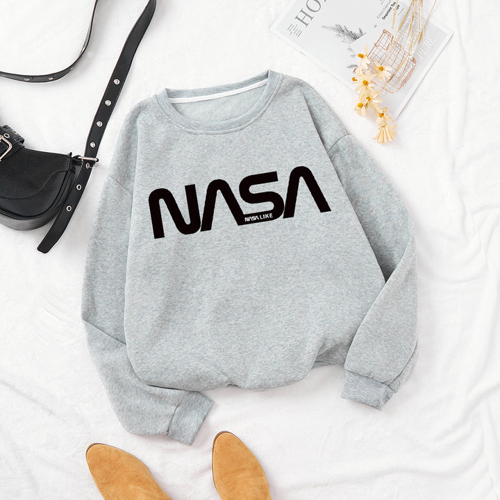 Women's casual sweatshirt with grand NASA logo Lisslune