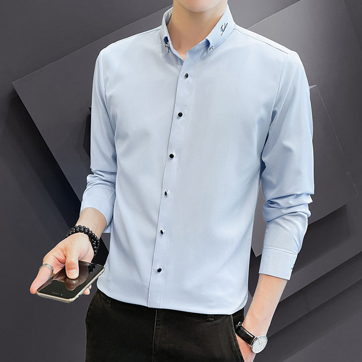 Men's elegant long-sleeved slim-fit shirt Lisslune