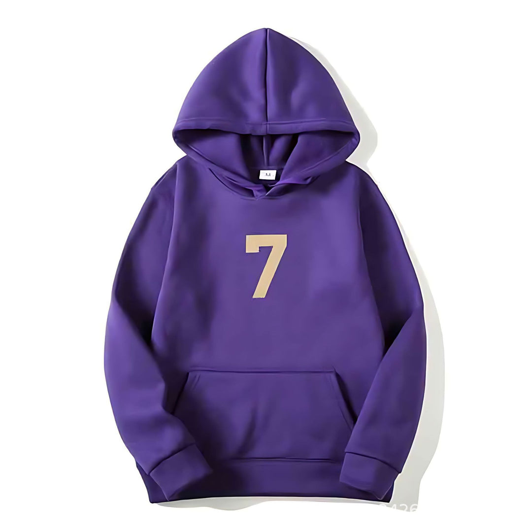Women's hoodie with sporty design and numeric print Lisslune