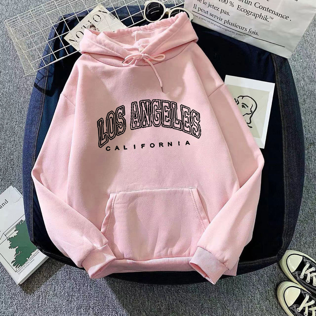 Women's hoodie with large Los Angeles lettering Lisslune