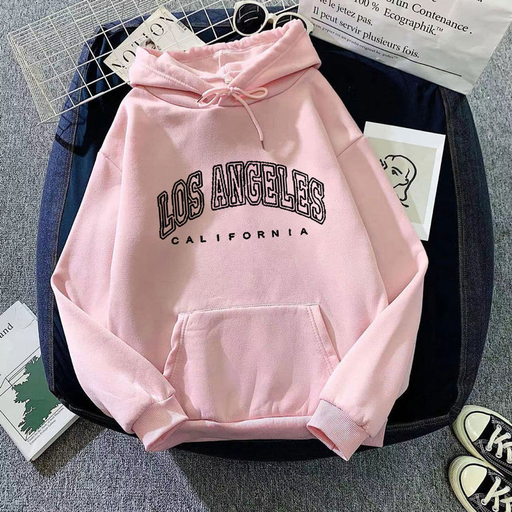 Women's hoodie with large Los Angeles lettering Lisslune