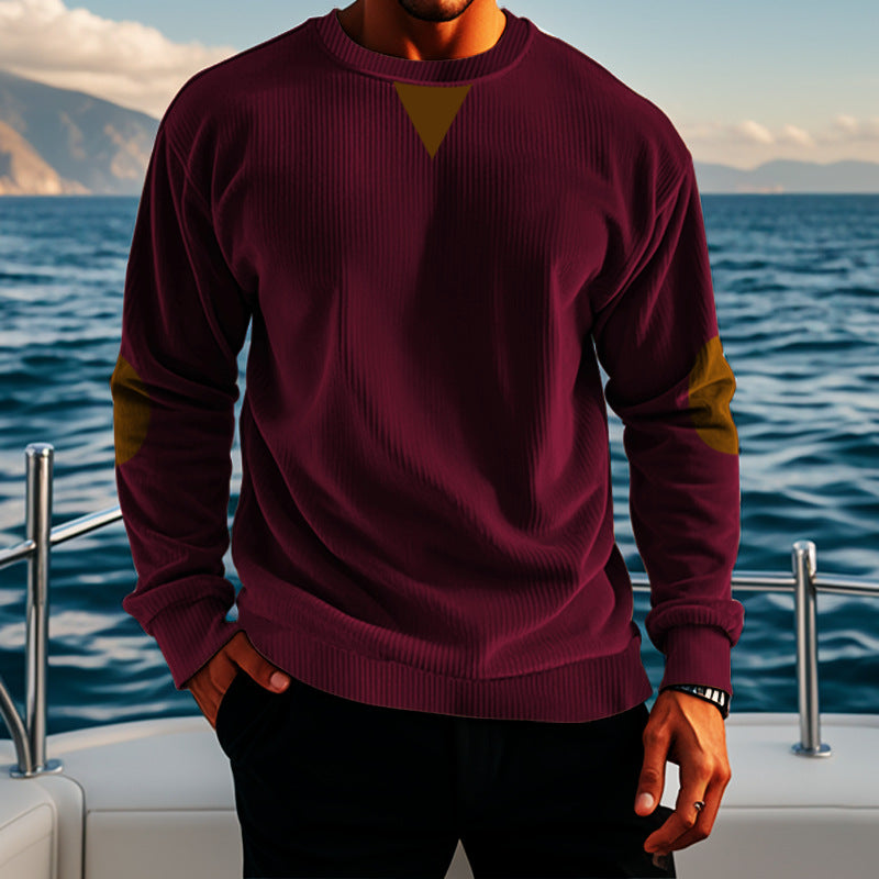 Men's comfortable fleece pullover with texture Lisslune