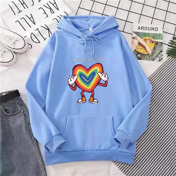 Women's hoodie with colorful heart design Lisslune