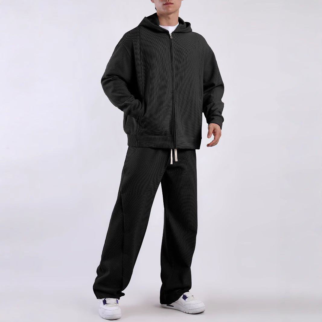Men's leisure jacket with textured design and practical pockets Lisslune