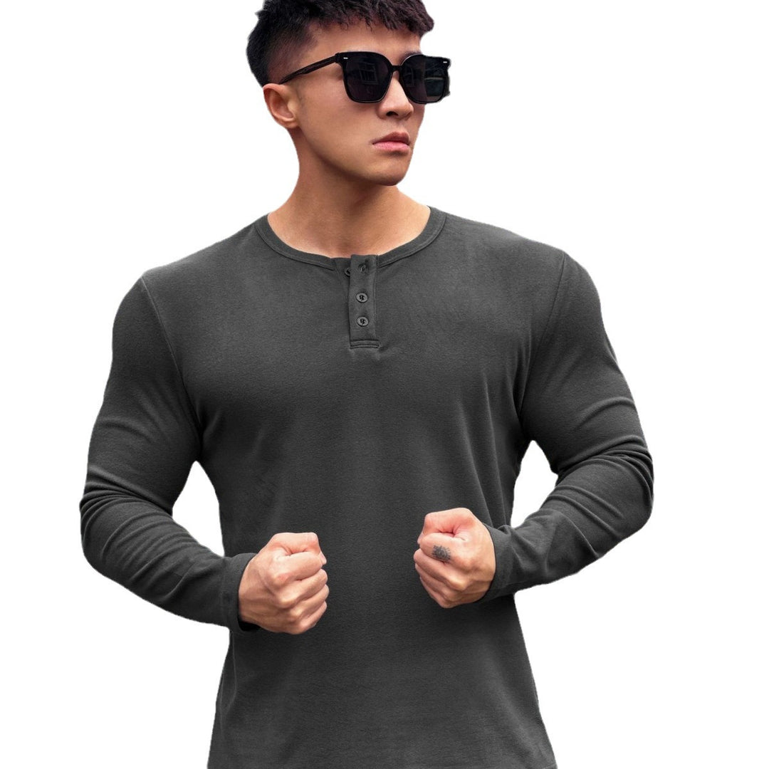 Men's stylish long-sleeve shirt with modern button closure Lisslune