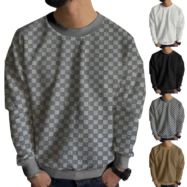 Men's Fashion Sweatshirt with Textured Design Lisslune