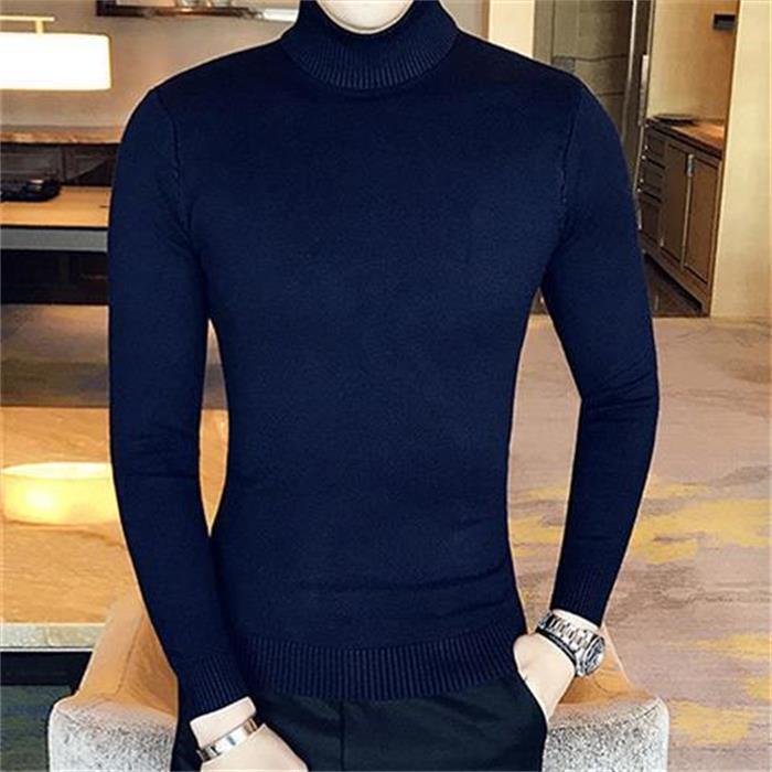 Men's Elegant Turtleneck Sweater made of high-quality Wool Lisslune