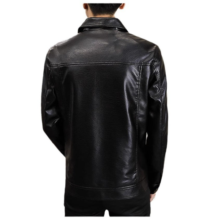 Men's high-quality synthetic leather jacket with timeless design Lisslune
