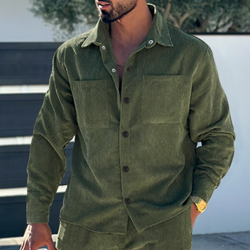 Men's checkered cotton jacket in a casual cut with practical pockets Lisslune