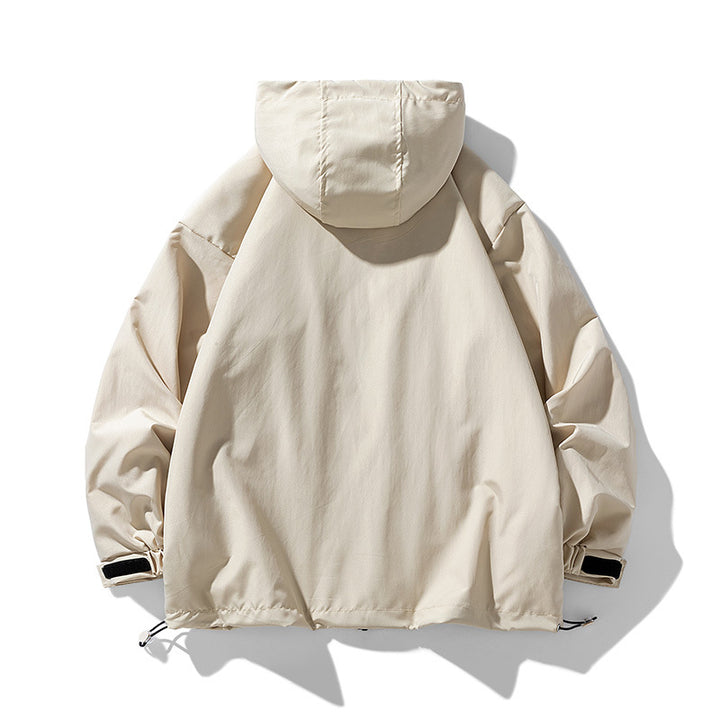 Men's technical outdoor jacket with multifunctional pockets and adjustable hood Lisslune