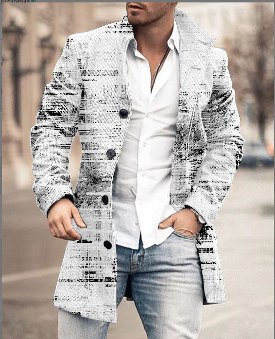 Men's wool coat in modern check design with tailored fit Lisslune