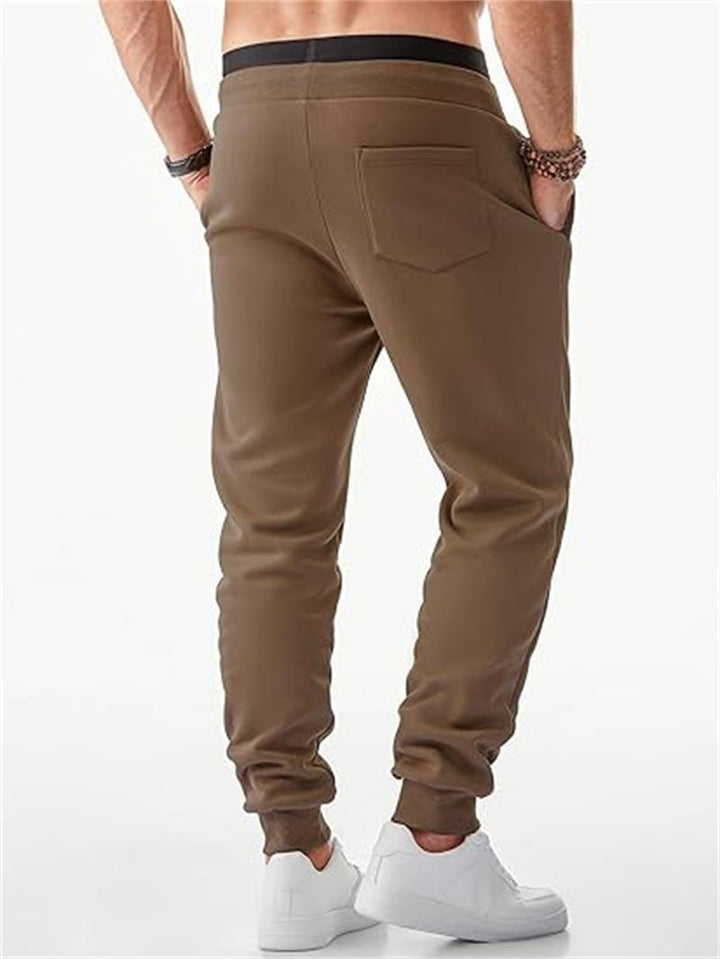Men's Comfortable Jogging Pants with Adjustable Waist and Side Zipper Pockets Lisslune