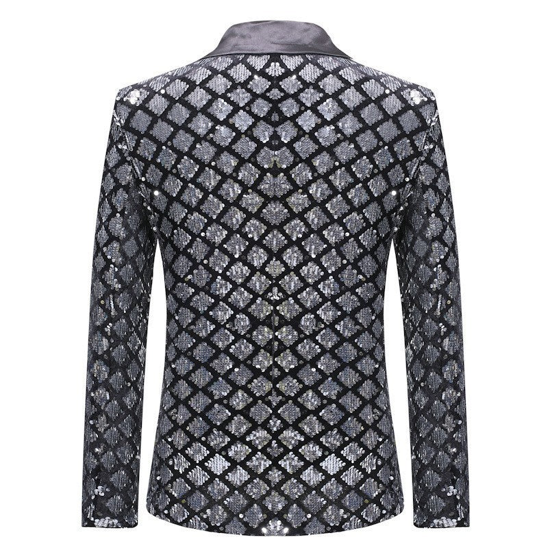 Men's Glamorous Sequin Blazer Lisslune