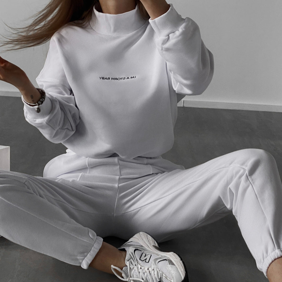 Women's sporty set with high collar and loose fit Lisslune