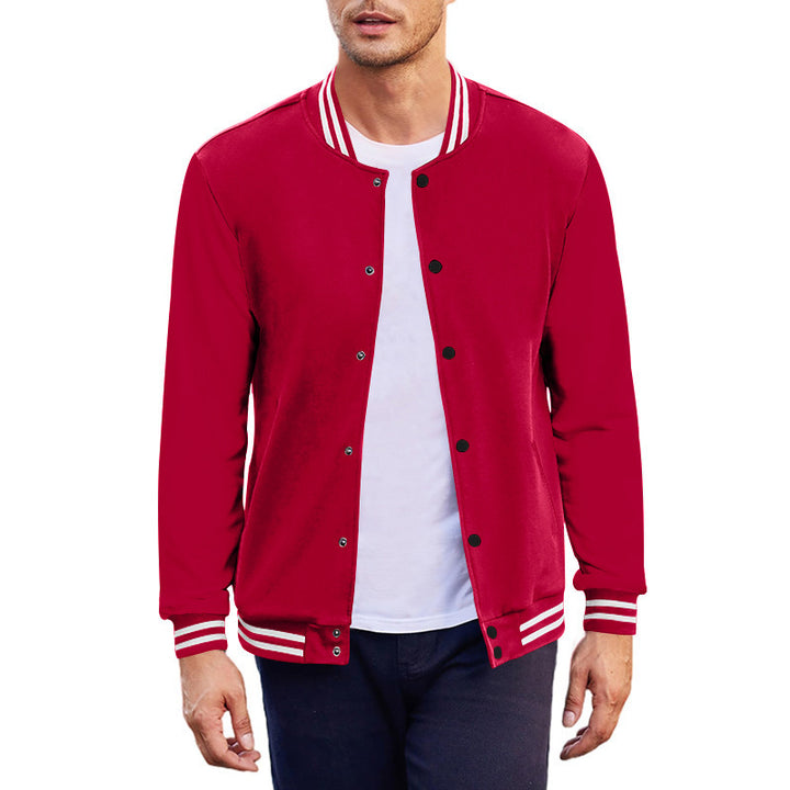 Men's sports jacket with contrasting cuffs and modern snap buttons Lisslune