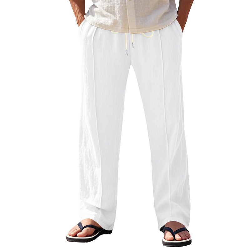 Men's airy beach pants with elastic waistband and practical side pockets Lisslune