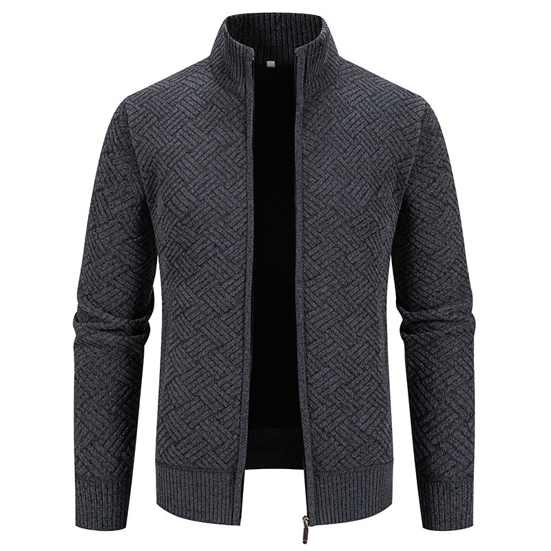 Men's cardigan with modern check pattern Lisslune