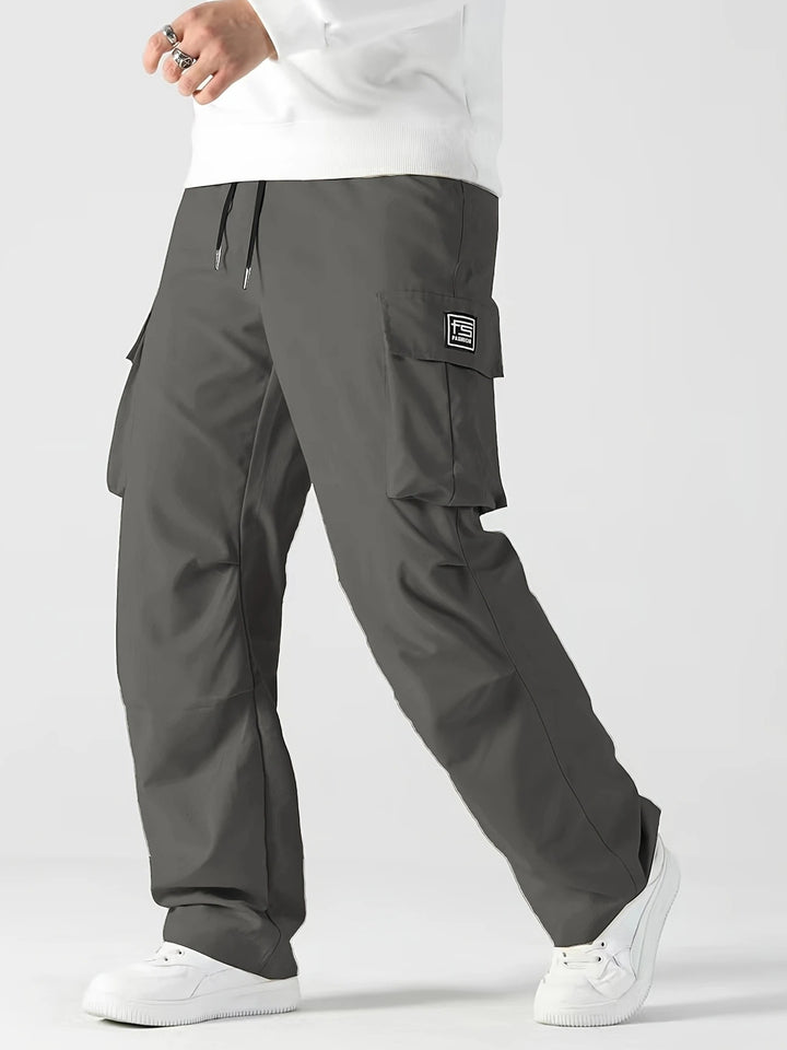 Men's cargo pants with multifunctional pockets and elastic waistband Lisslune