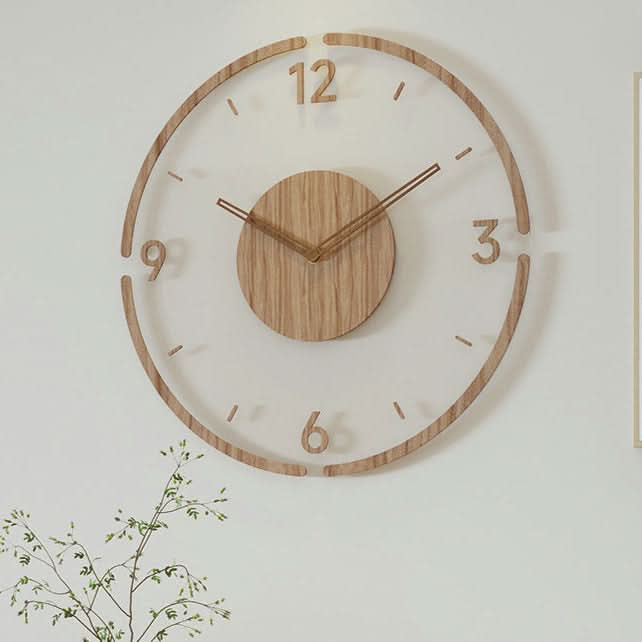 Lisslune | Silent Nordic Wood Wall Clock 35 cm