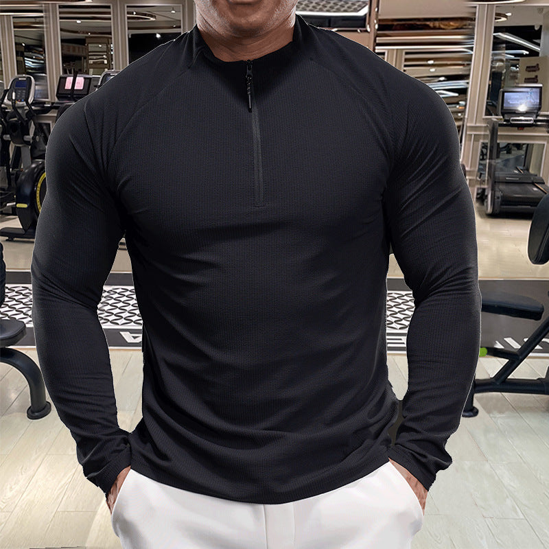 Men's functional shirt with half zipper and breathable structure Lisslune