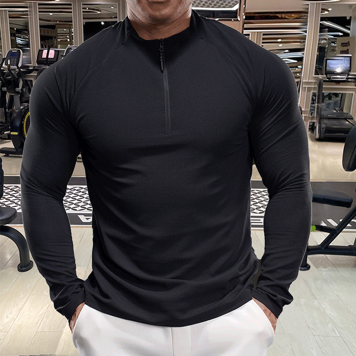 Men's functional shirt with half zipper and breathable structure Lisslune