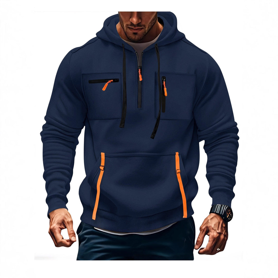 Men's hoodie with functional zip pockets and modern fit Lisslune