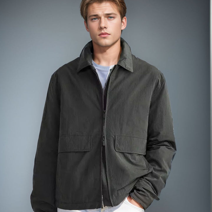 Men's casual transitional jacket with practical outer pockets Lisslune