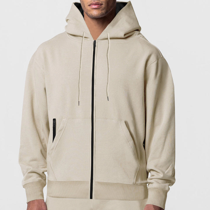 Men's hooded jacket with practical pockets and modern zipper Lisslune