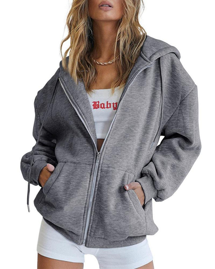 Women's hooded jacket with an oversized fit and practical pockets Lisslune