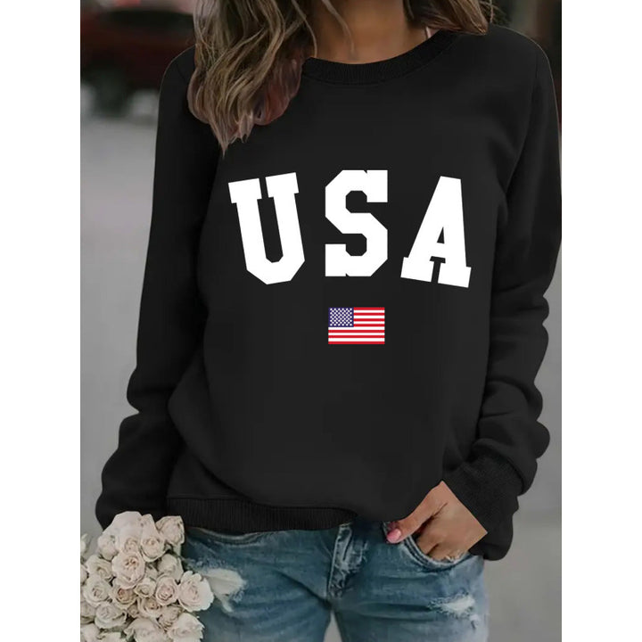 Women's sweatshirt with modern USA statement and cozy fit Lisslune