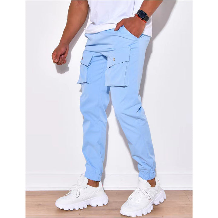 Men's cargo pants with many pockets and elastic cuffs Lisslune