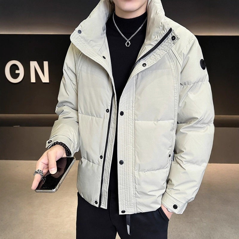 Men's Quilted Winter Jacket with Generous Hood and Insulating Filling Lisslune