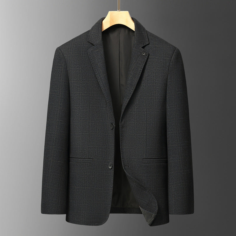 Men's Elegant Blazer with Fine Checked Pattern Lisslune