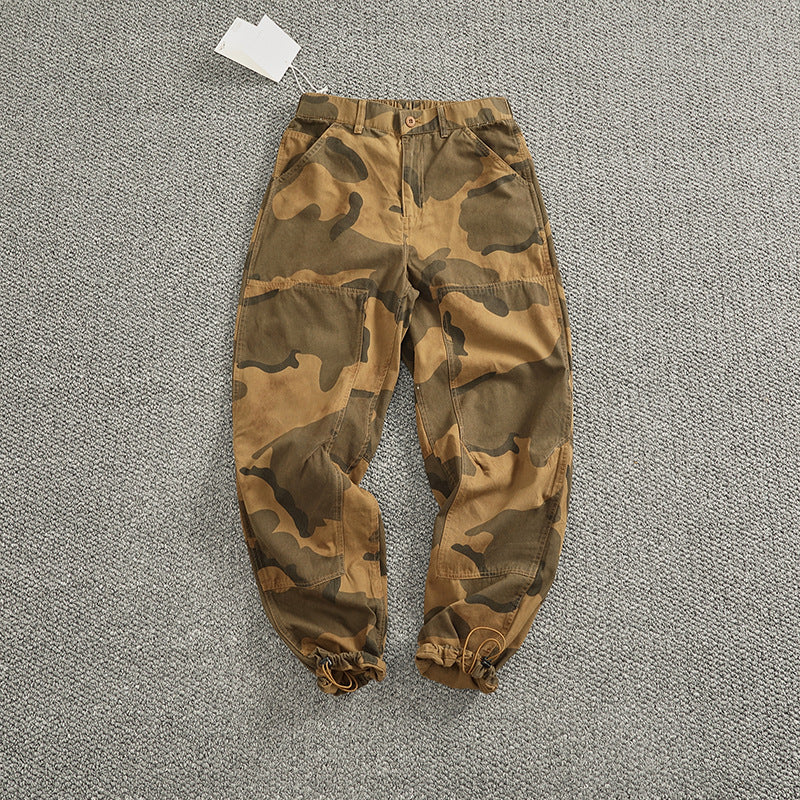 Men's cargo pants in stylish camouflage design with elastic waistband and practical pockets Lisslune