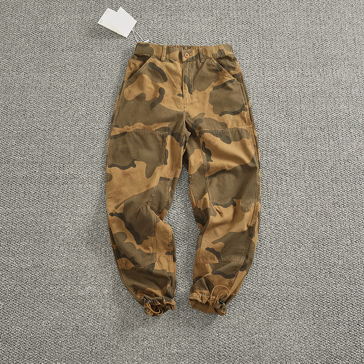 Men's cargo pants in stylish camouflage design with elastic waistband and practical pockets Lisslune