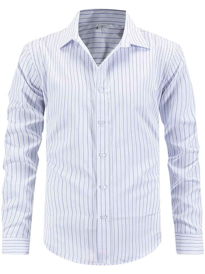 Men's elegant striped long-sleeve shirt Lisslune