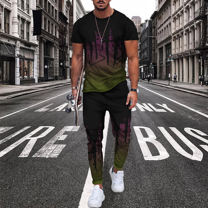 Men's stylish leisure set with dots Lisslune