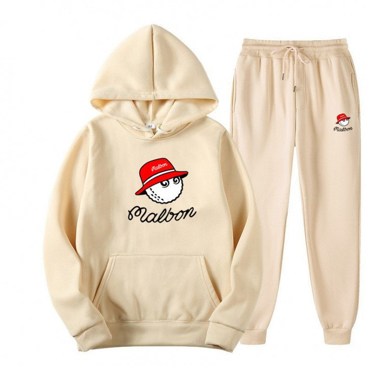 Women's leisure hoodie suit with playful graphic design and practical pockets Lisslune