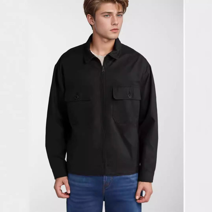 Men's casual transitional jacket with practical foldable pockets Lisslune