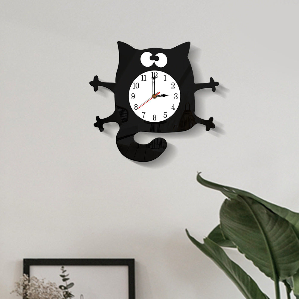 Lisslune | Silent Cat Wall Decoration Clock for Children's Room