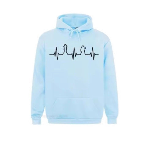Women's Hoodie with Creative Chess Motif Lisslune