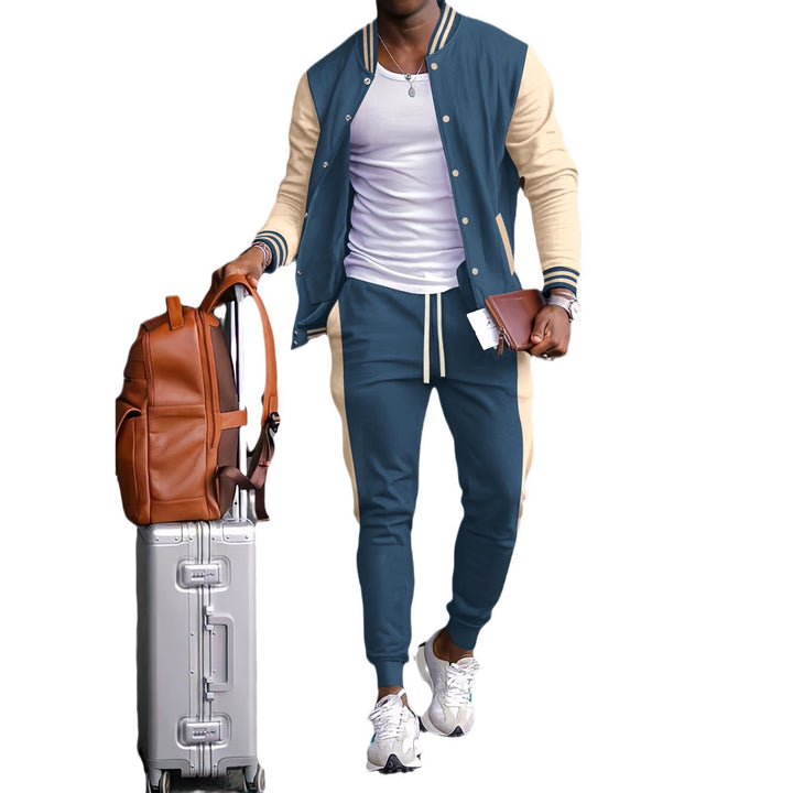 Men's sporty leisure set with bomber jacket and jogging pants Lisslune