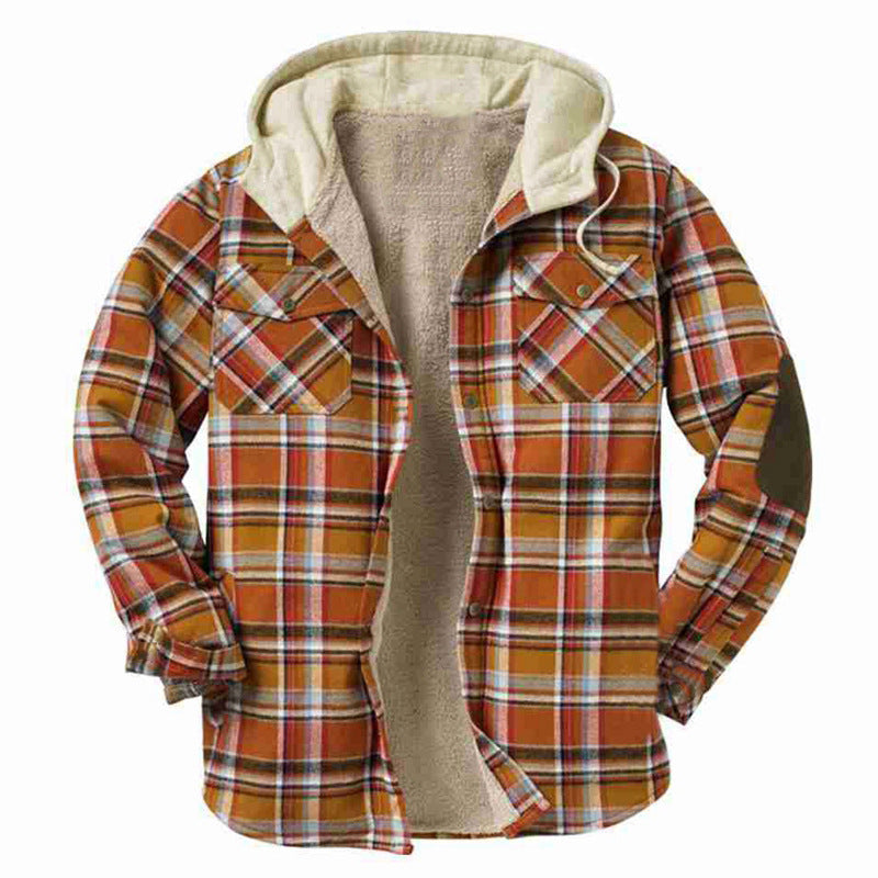 Men's flannel jacket with soft lining and practical chest pockets Lisslune