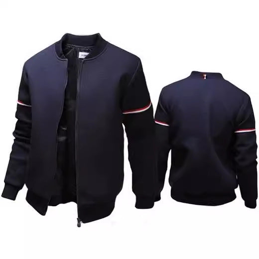 Men's sporty hoodie jacket with contrasting stripes Lisslune