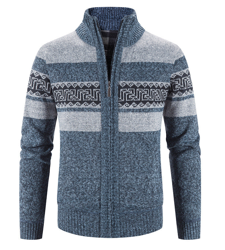 Men's cozy cardigan with zip collar Lisslune