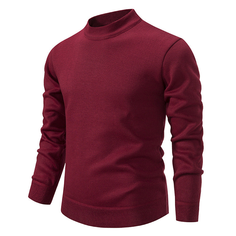 Men's High-Quality Knitted Sweater with Modern Stand-Up Collar Lisslune