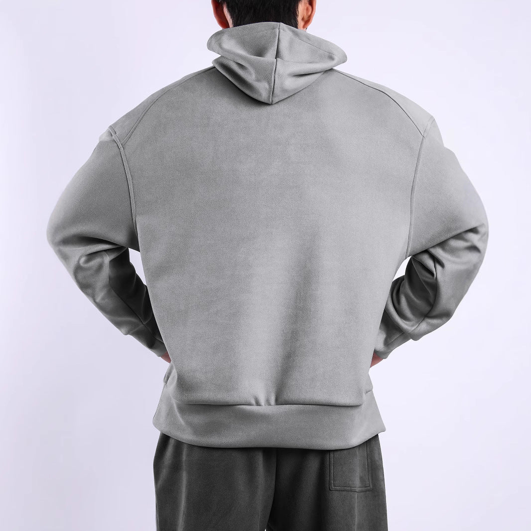 Men's casual hoodie with high collar and practical kangaroo pocket Lisslune